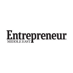 Entrepreneur in large white text and Middle East written in white.