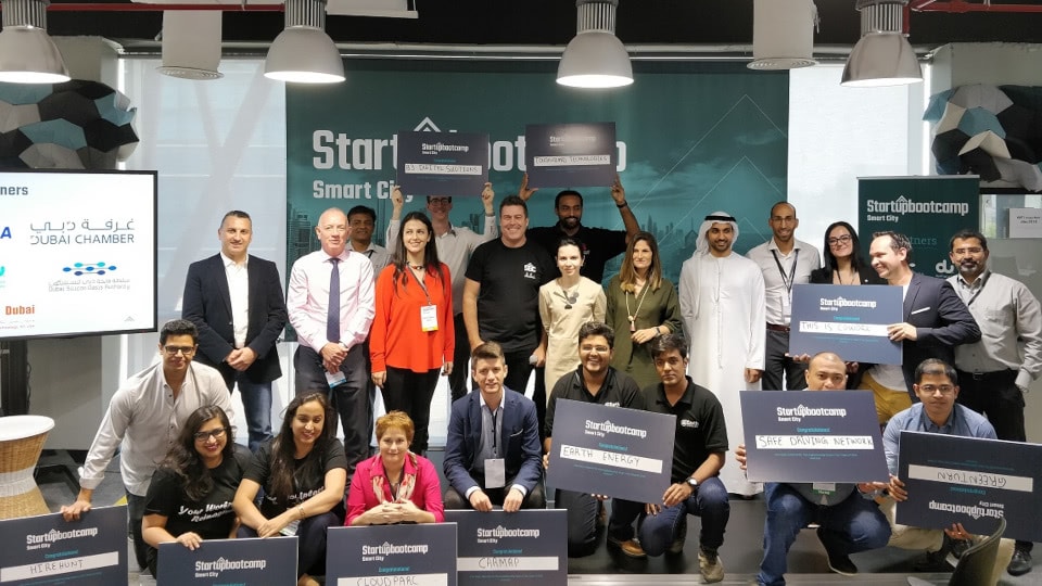A group of participants at the Start-up boot camp at the Dubai Chamber.