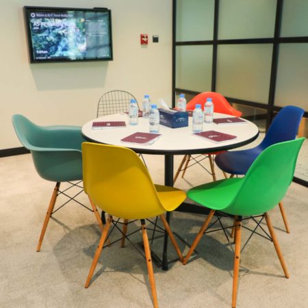 Themed Meeting Room, Roundtable meeting room, Meeting room for 6 people, Dtec DDP, Dtec Coworking, Events Space, Meeting Space, Dubai Silicon Oasis